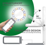 Lupe Mit Licht Und Ständer, 30X 10X Faltbare Leselupe Mit 18 Led-Licht, Dimmbare Große Glas-Handlupe, Schreibtischlupe Für Senioren, Juwelier, Handwerk, Bücher, Münzen, Makuladegeneration