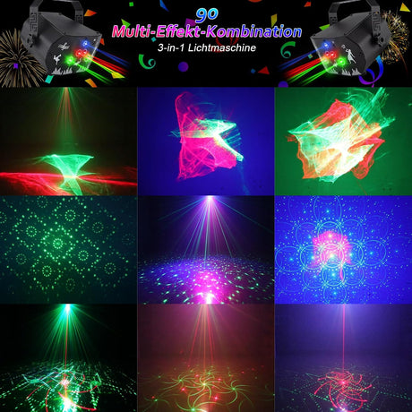 Discolicht Partylicht Mit Fernbedienung, 3 in 1 Musikgesteuert Disco Licht Party Lichter Mit Stroboskop, Sprachsteuerte LED Party Lampe, RGB USB Discokugel Für Halloween Weihnachten Klub