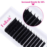 Fadlash Selbstfächernde Wimpern Easy Fan Lashes 0.07 8-14Mm Gemischte Länge Volumen Wimpern Fanning Eye Lashes Volumenverlängerung Wimpernverlängerung(0.07Mm-D-8-14)