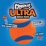 Chuckit – Ultra Ball Medium 2 Stück – 2 Jagdbälle Für Hunde – Robuster Und Vielseitiger Ball – Ball Der Auf Der Wasseroberfläche Schwimmt – Kompatibel Mit Chuckit Launchern – 6,5 Cm Durchmesser