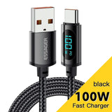 USB Type C Cable for Huawei Honor Xiaomi Samsung Super Charge 66W/100W Fast Charging USB C Charger Data Cable Wire Cord