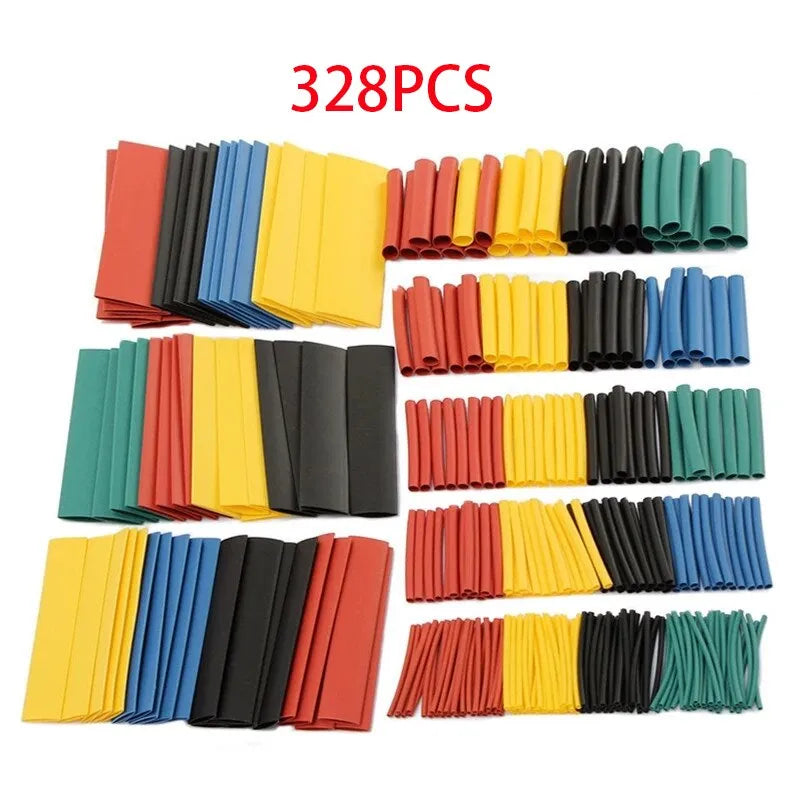 328Pcs of Colored Heat Shrink Tubing Shrink Pe Insulated Heat Shrink Tubing for Electrical Wire Sleeving Protector