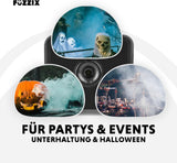 F500S Nebelmaschine Mini Mit Funk-Fernbedienung, Nebelmaschine Halloween, 500 Watt Rauchmaschine, Fog Machine, Fogger, Smoke Machine Party, Hochzeiten, Bars