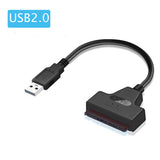 SATA to USB 3.0 / 2.0 Cable up to 6 Gbps for 2.5 Inch External HDD SSD Hard Drive SATA 3 22 Pin Adapter USB 3.0 to Sata III Cord
