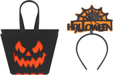 Halloween Eimer Für Süßigkeiten, 1Pcs Halloween Tasche Für Süßigkeiten Und 1Pcs Halloween-Stirnbänder, Trick or Treat Taschen Halloween Subigkeiten Tasche Für Halloween Party Decora