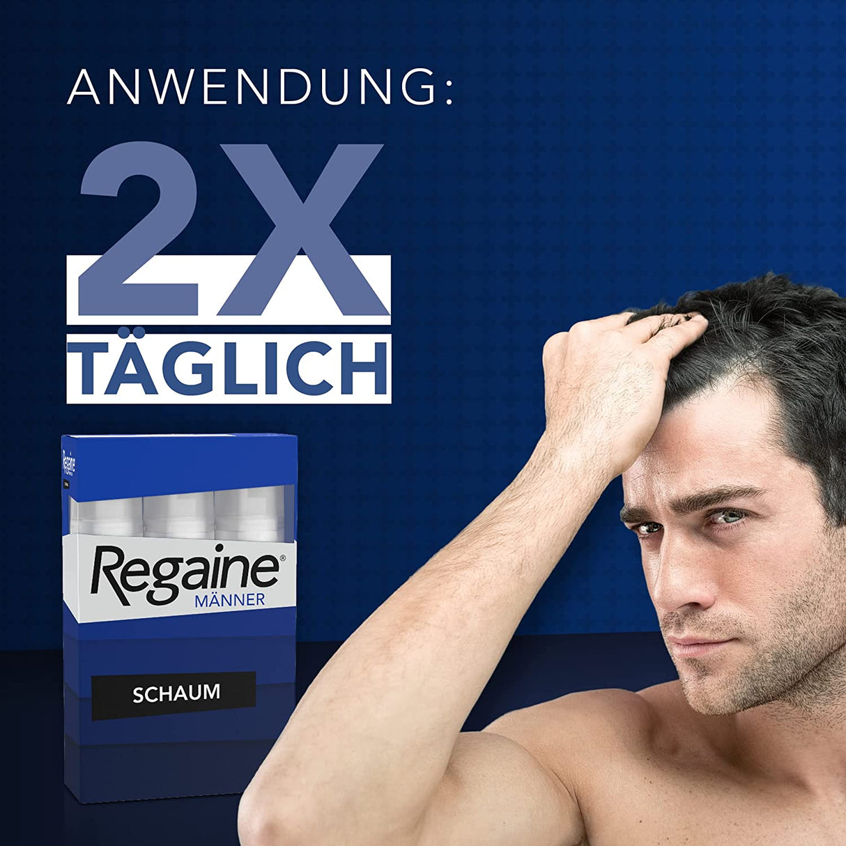 REGAINE Männer Schaum: 3-Monatspackung Mit 50 Mg/G Minoxidil, Stoppt Erblich Bedingten Haarausfall Bei Männern Und Regt Das Haarwachstum An, 3 X 60 G