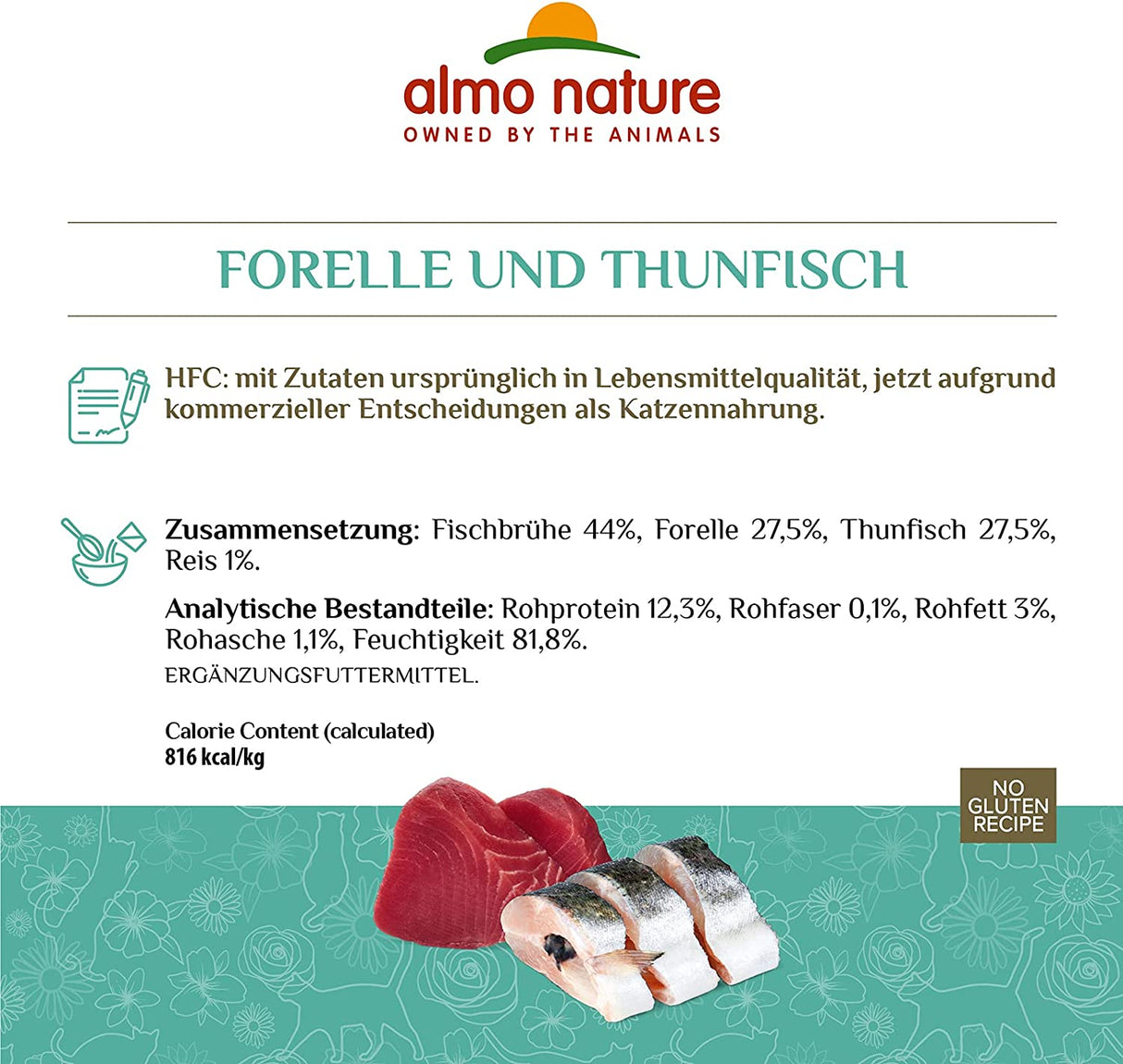 Almo Nature Megapack Katzenfutter Nass - Forelle Und Thunfisch- 6Er Pack (6X70G)