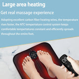 Elektrisches Fußmassagegerät, Intelligente Massagematte 10 Modi 20 Einstellbare Frequenzen Fördern Sie Die Durchblutung, Reduziert Muskelschmerzen, Faltbare Tragbare EMS Fußmassagegerät