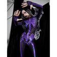 Sexy Women Scary Ghost Halloween Costume Skeleton Dark Purple 3D Printed Jumpsuits Party Carnival Performance Scary Bodysuits