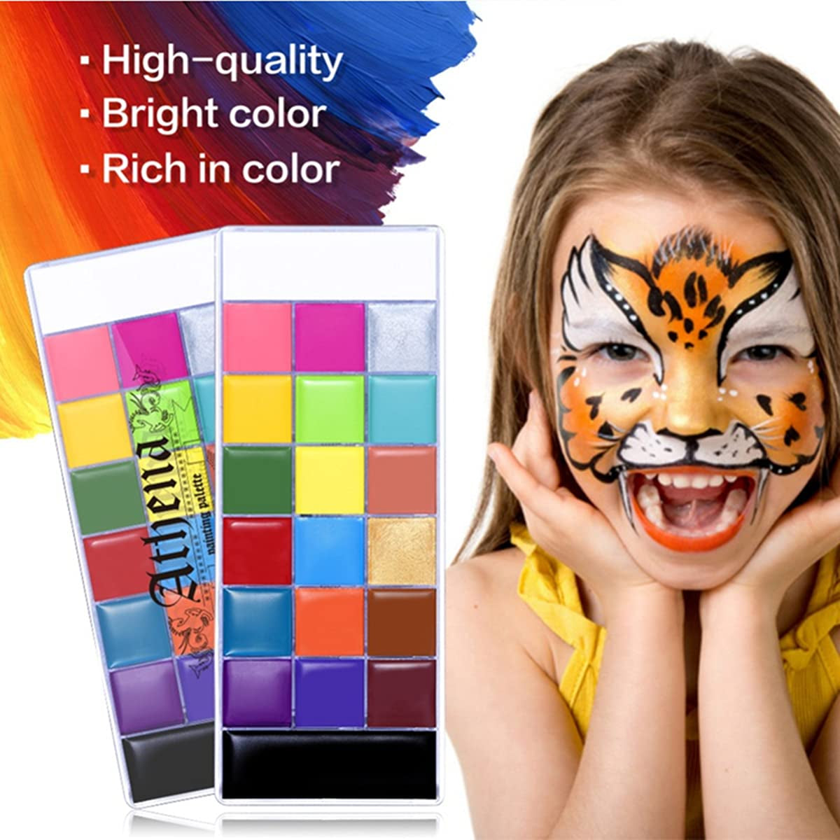 Makeup Palette Set, 20 Farben Gesichtsfarbe & 10 Stück Makeup Pinsel Kit, Professionelle Ölgemälde Palette Mit Makeup Pinsel Set