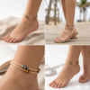 Untitled design (8) Triple k&s Neue Fußkettchen Damen Set Fußband Fußkette Strand Boho Ethno Hippie Fußschmuck
